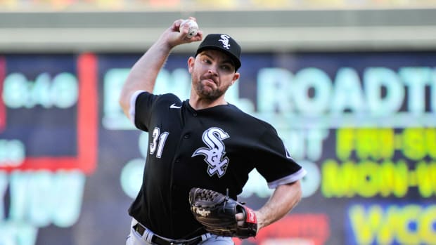 Chicago White Sox relief pitcher Liam Hendriks (31) throws a pitch against the Minnesota Twins during the ninth inning at Target Field.